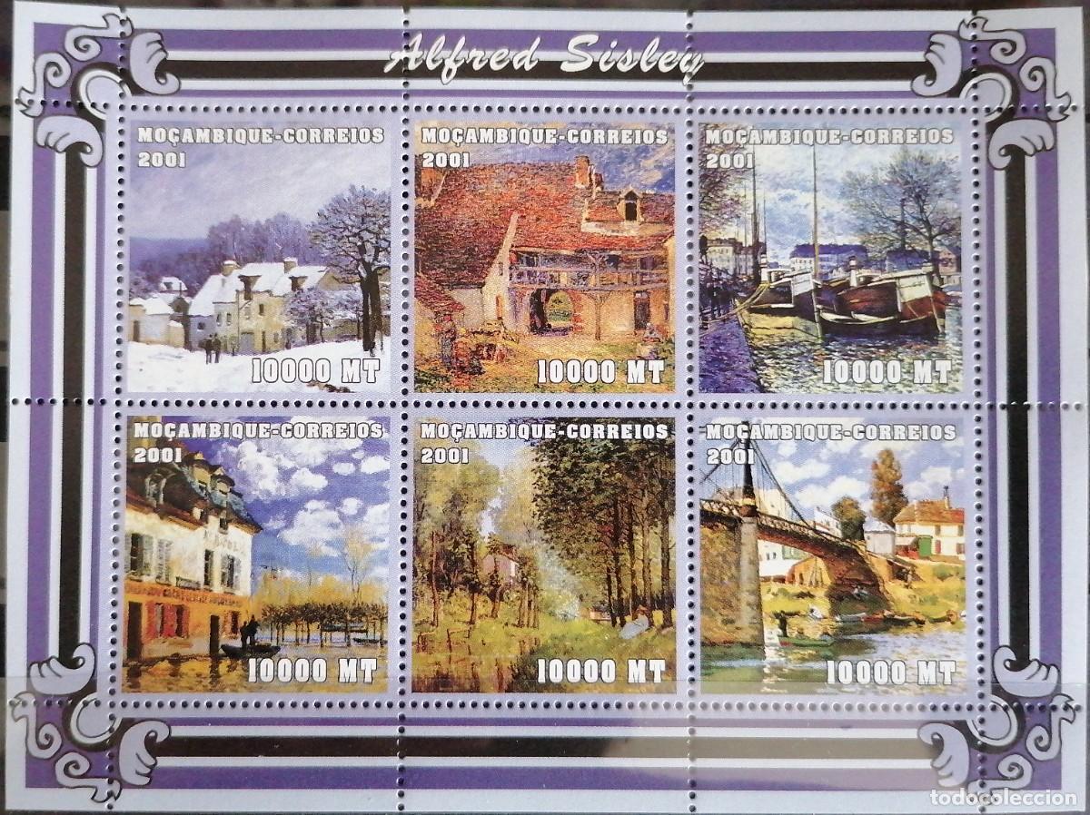 Sellos: MOZAMBIQUE 2001 - HB A . SISLEY . - Foto 1