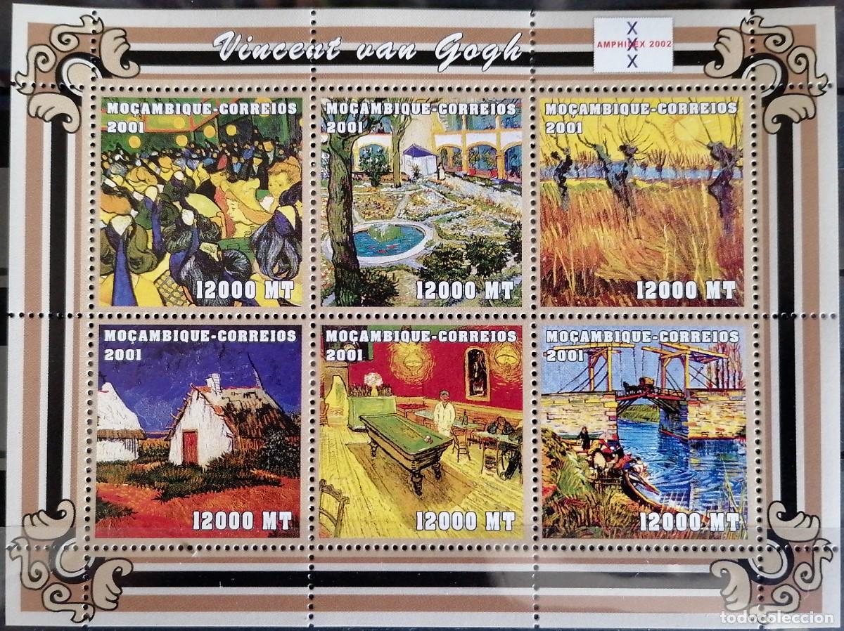 Sellos: MOZAMBIQUE 2001 - HB V . VAN GOGH . - Foto 1