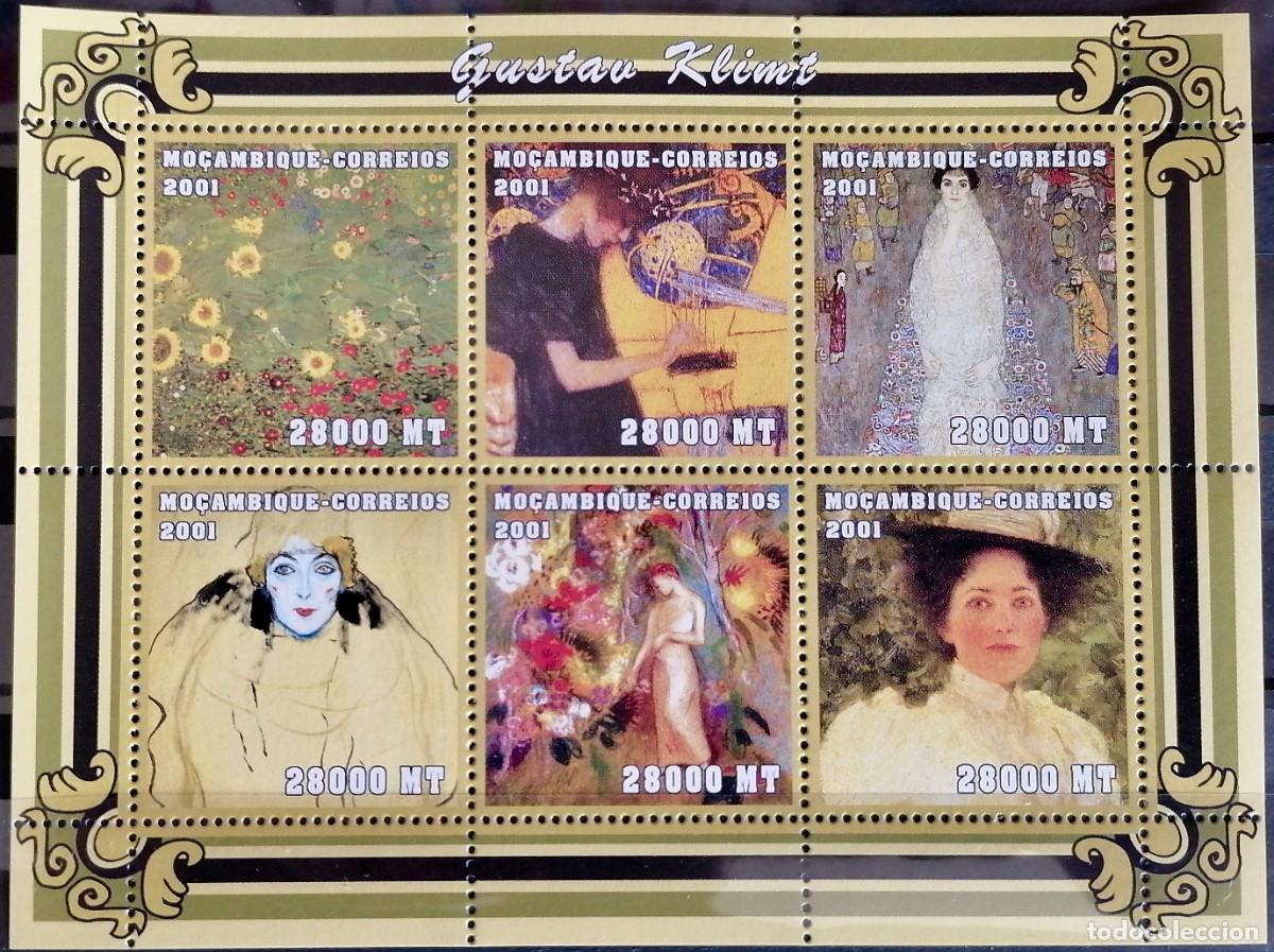 Sellos: MOZAMBIQUE 2001 - HB G. KLIMT . - Foto 1