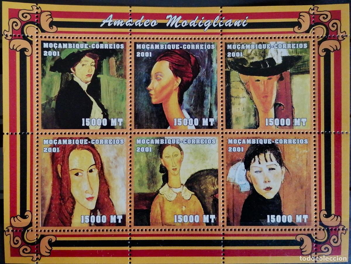 Sellos: MOZAMBIQUE 2001 - HB A. MODIGLIANI . - Foto 1