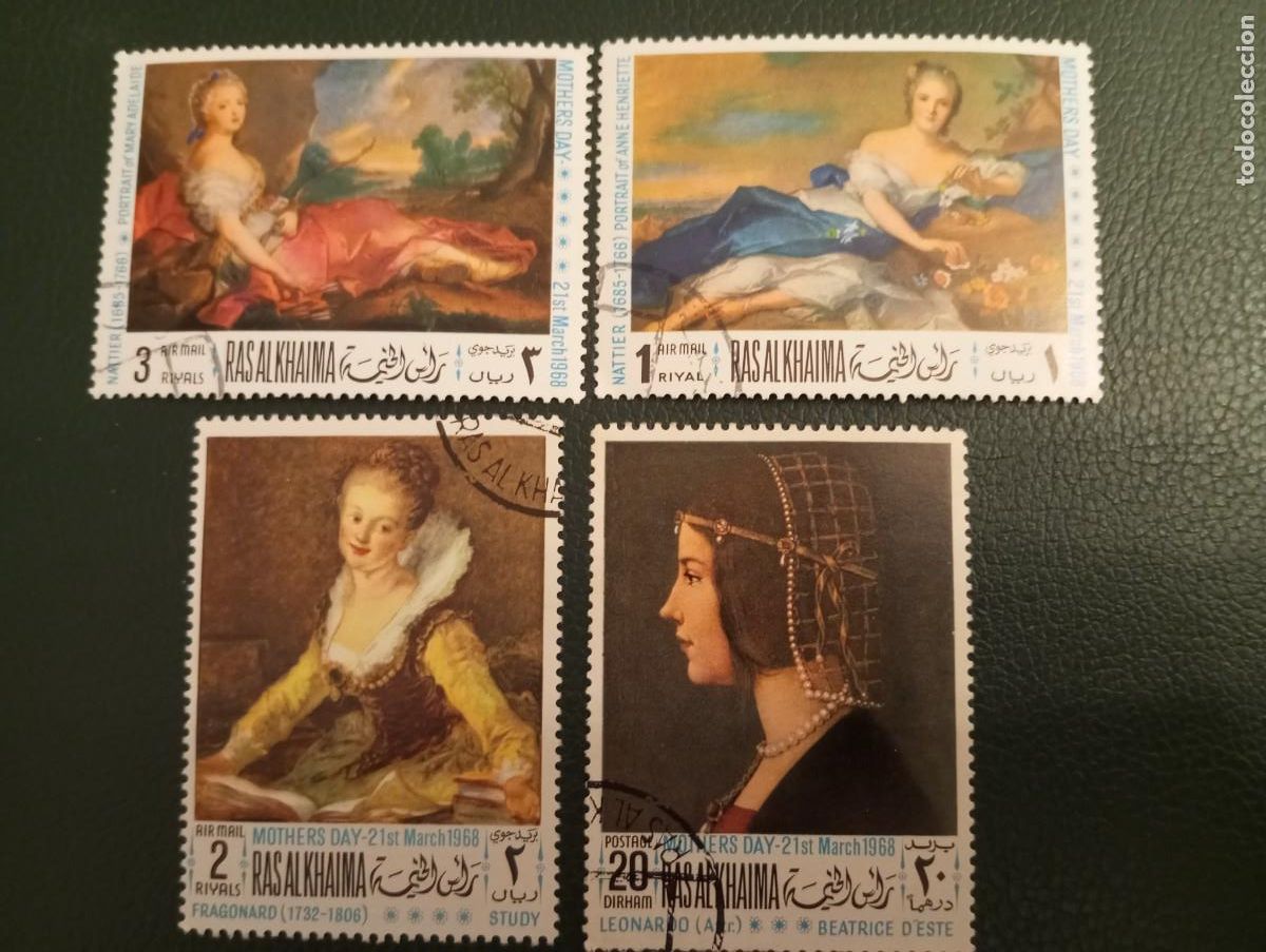 Sellos: CUADROS DE LEONARDO, NATTIER Y FRAGONARD - Foto 1