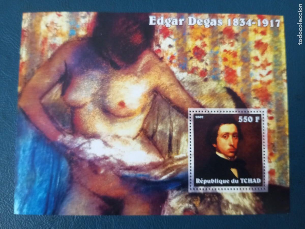 Sellos: TCHAD, 2002, HB CUADRO DE EDGAR DEGAS - Foto 1