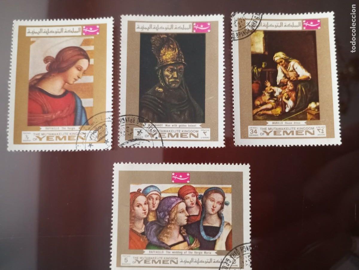 Sellos: CUADROS DE RAFFAEL, REMBRANDT Y MURILLO - Foto 1