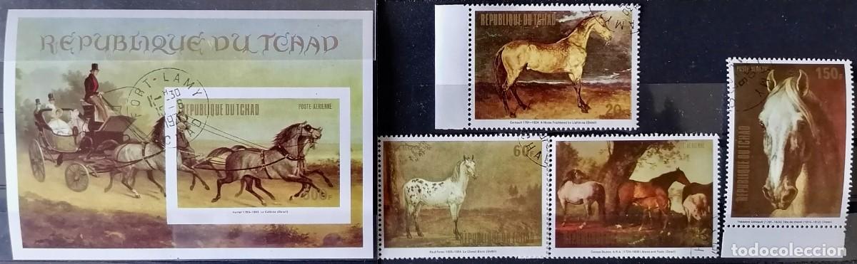 Sellos: CHAD 1973 - HB Y SERIE CABALLOS - Foto 1