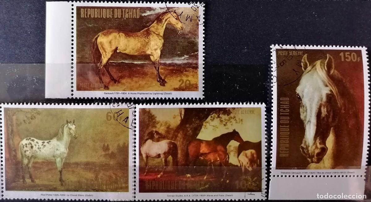 Sellos: CHAD 1973 - CABALLOS - Foto 1