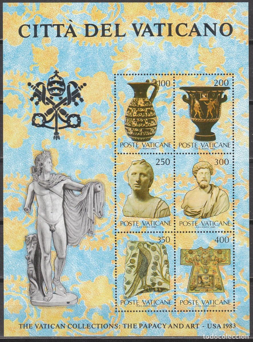 Sellos: Vaticano Hoja Bloque Ivert n&ordm; 5, coleccion de arte del Vaticano, nuevo ***