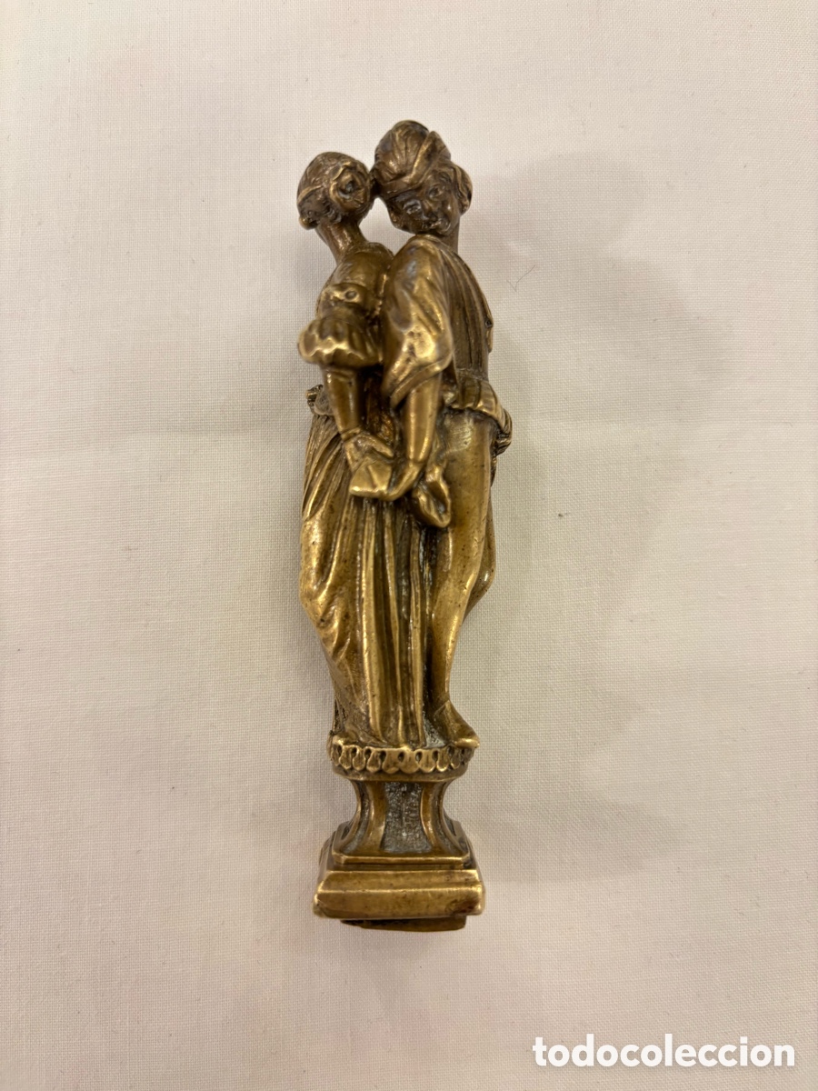 Sellos: Lacre de bronce cincelado a mano. - Foto 3