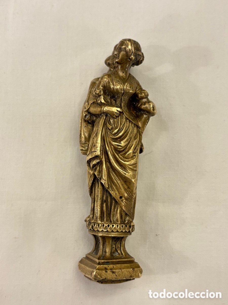 Sellos: Lacre de bronce cincelado a mano. - Foto 6