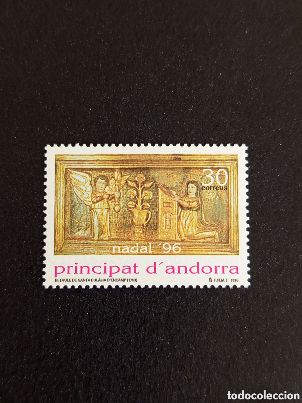 Sellos: Andorra Espa&ntilde;ola,1996. Navidad. Retablo. Arte. Edifil 255. Serie Completa. Pedido m&iacute;nimo 3 &euro;.