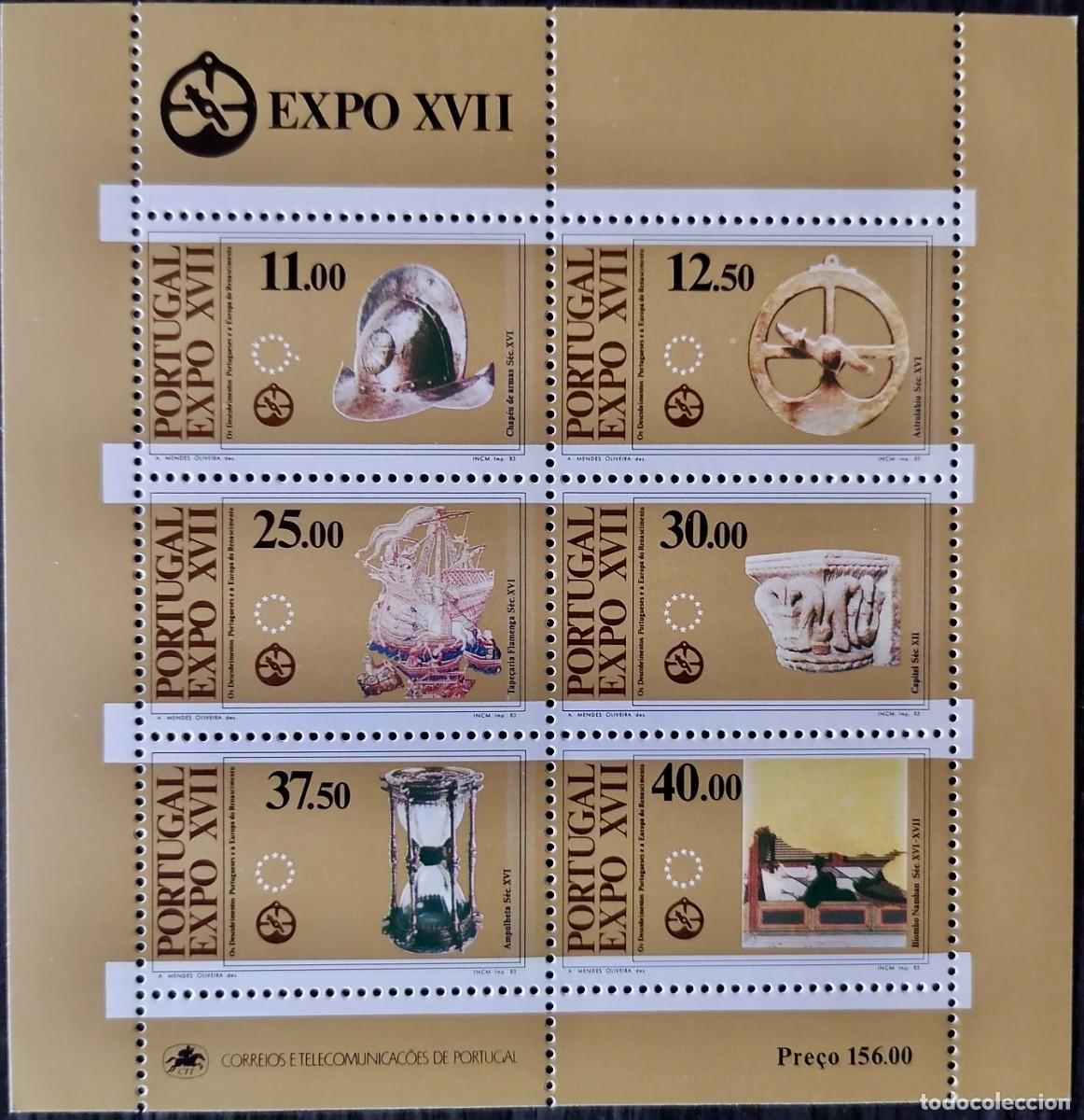 Sellos: PORTUGAL 1983 -HB EXPO XVII / ARTE CIENCIA Y CULTURA