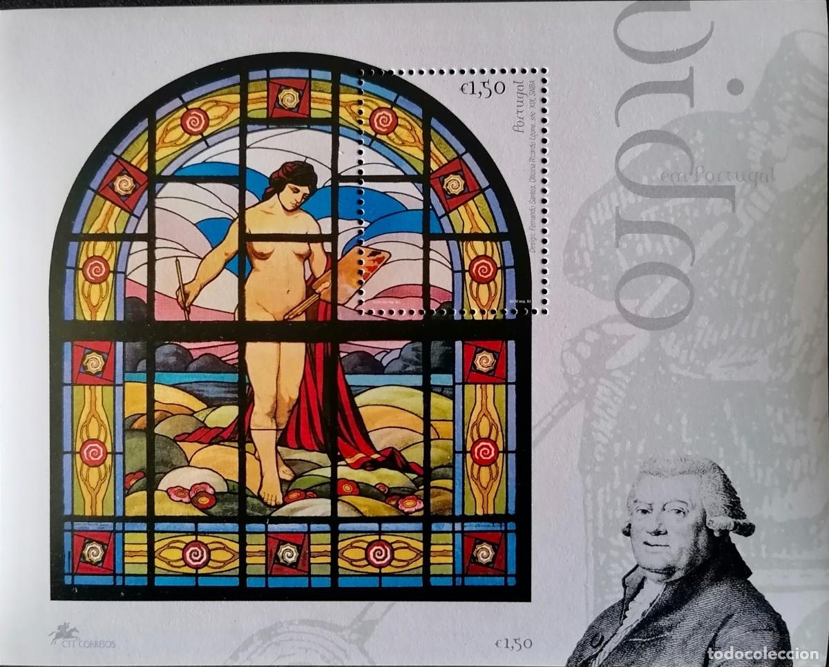 Sellos: PORTUGAL 2003 - HB VIDRIERA / FERNANDO SANTOS .