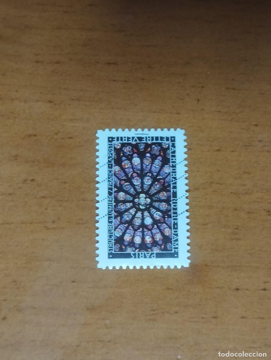 Sellos: 22.04/ Francia. Autoadhesivo. Sello en usado. Vitrales