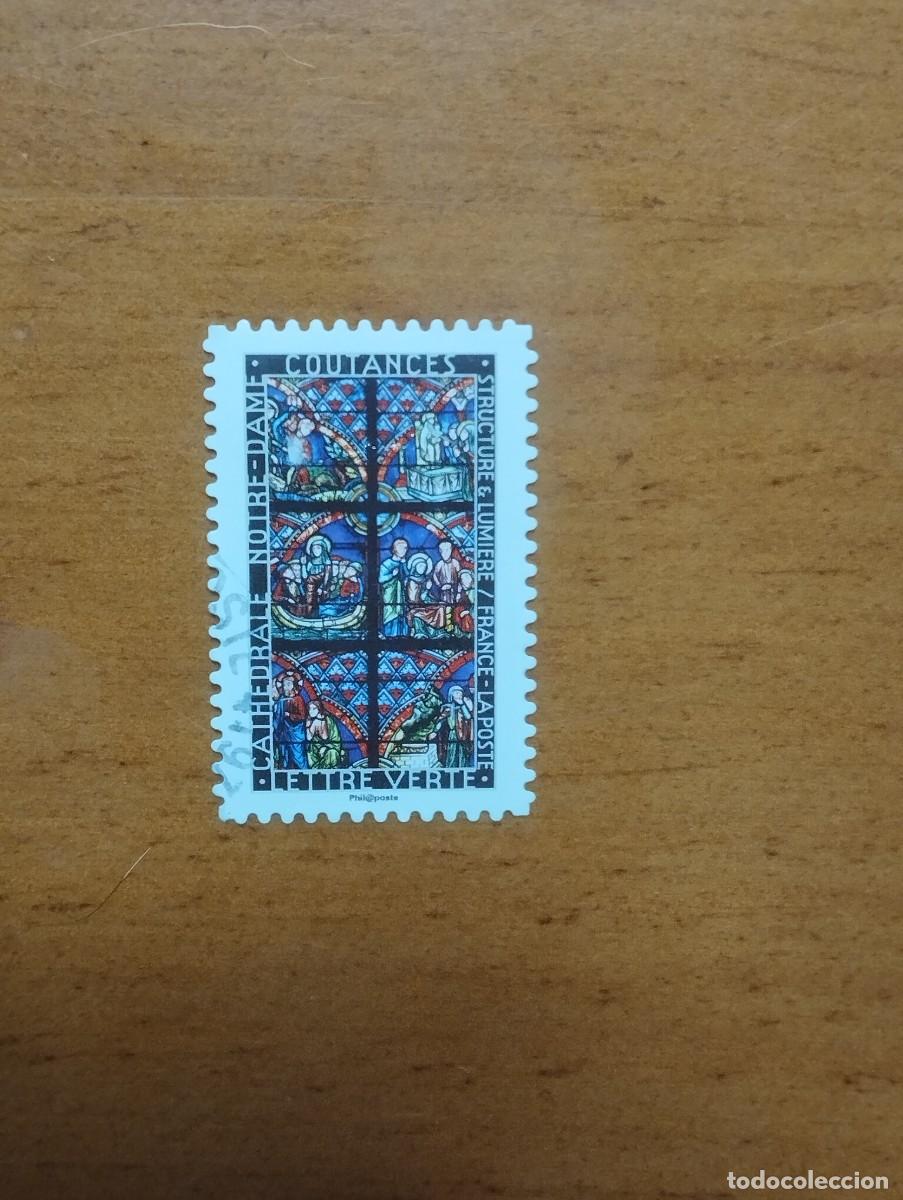 Sellos: 22.04/ Francia. Autoadhesivo. Sello en usado. Vitrales