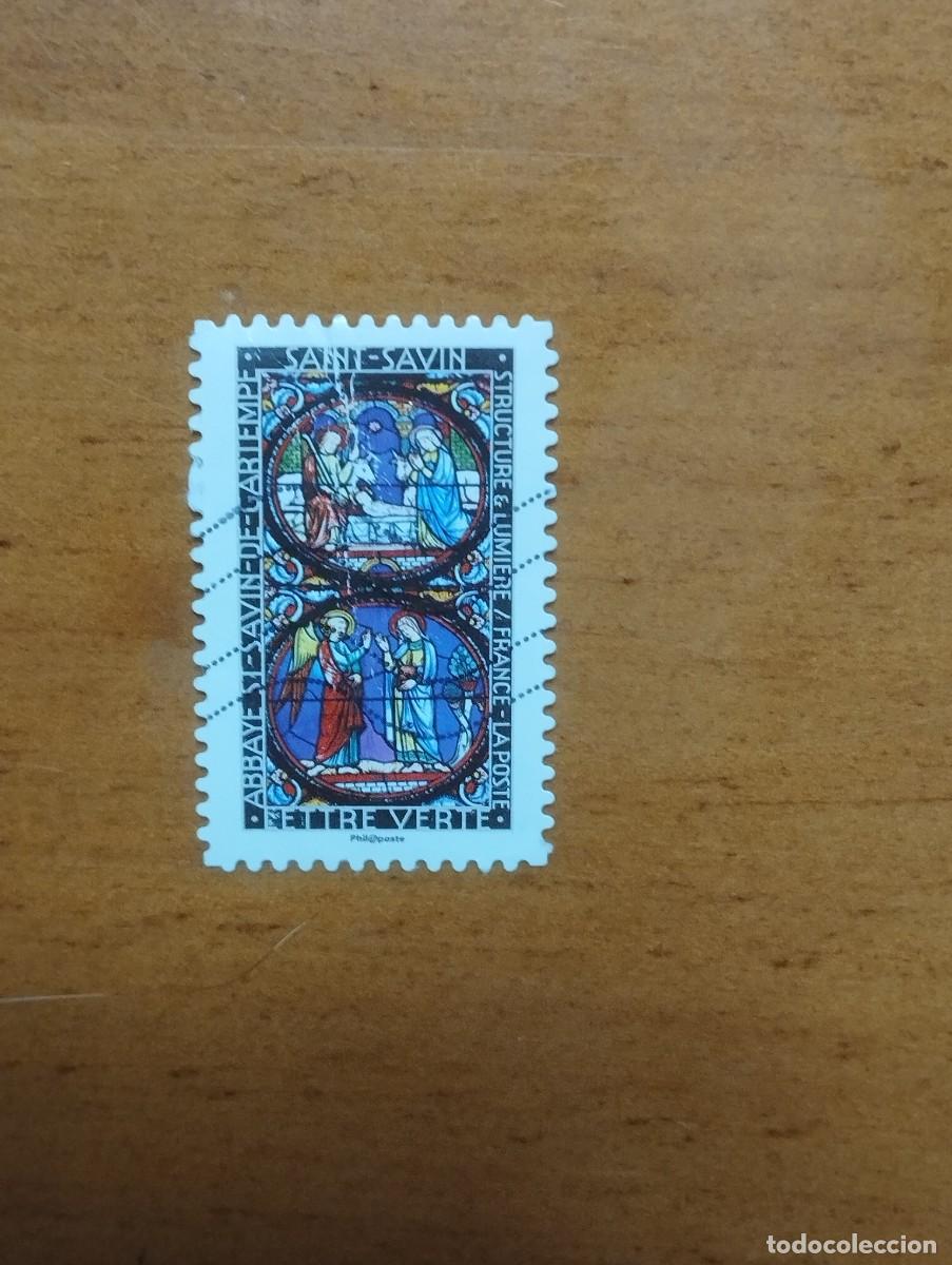 Sellos: 22.04/ Francia. Autoadhesivo. Sello en usado. Vitrales