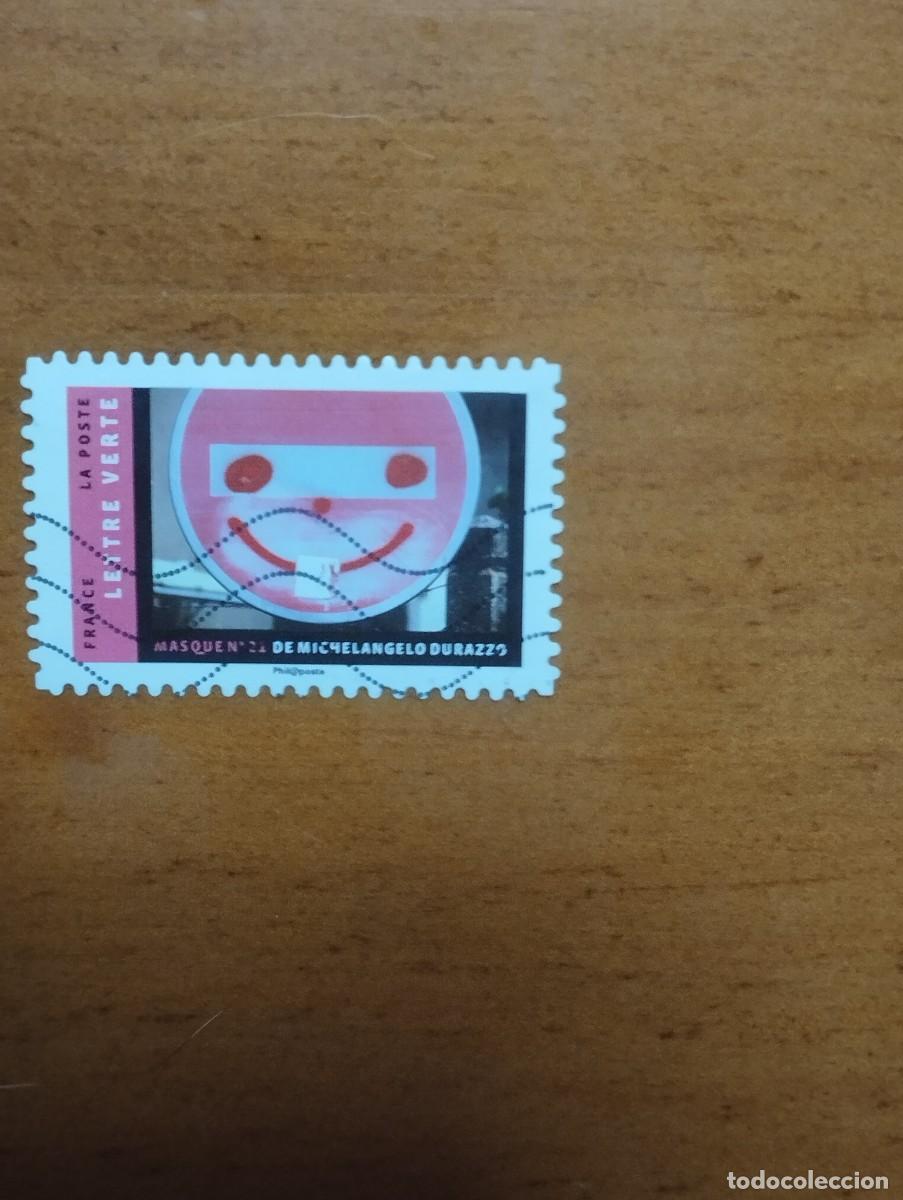 Sellos: 22.04/ Francia. Autoadhesivo. Sello en usado. Buson