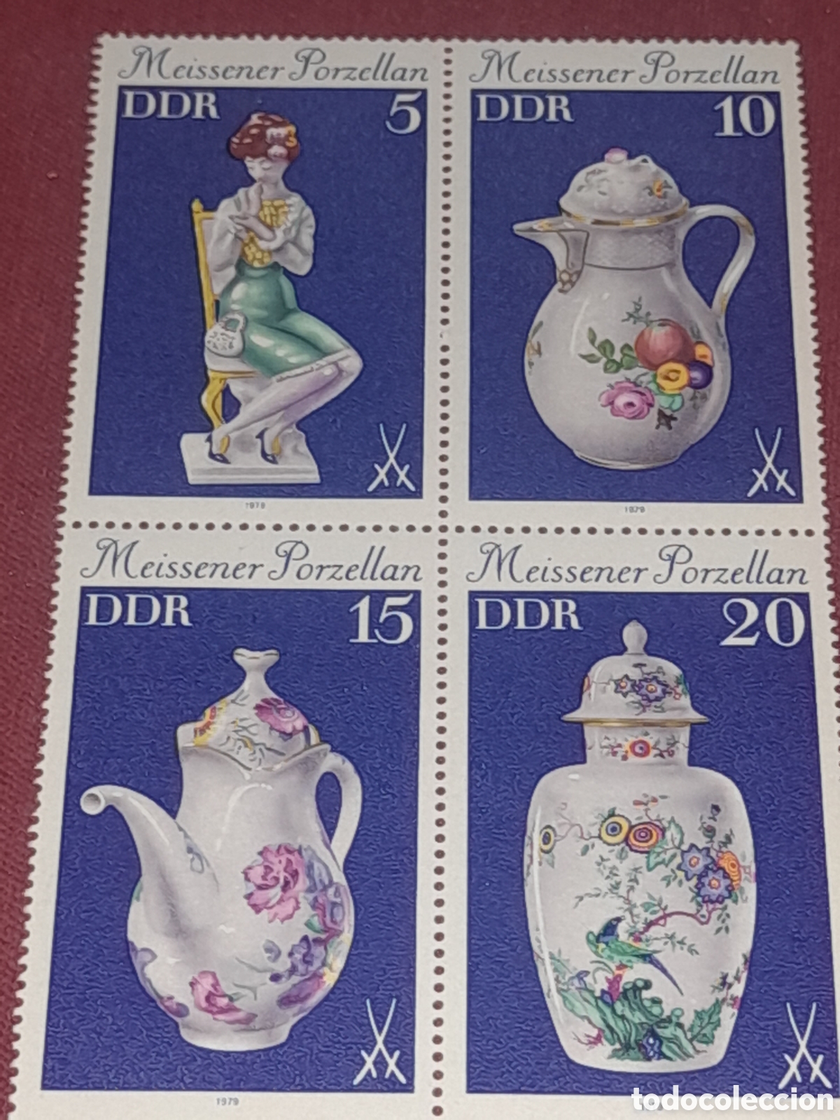 Sellos: Sellos de Alemania, R. D. (DDR) nuevos. 1979. China. Maquillaje. Jarron. Cafeteras. Porcelana. Artes
