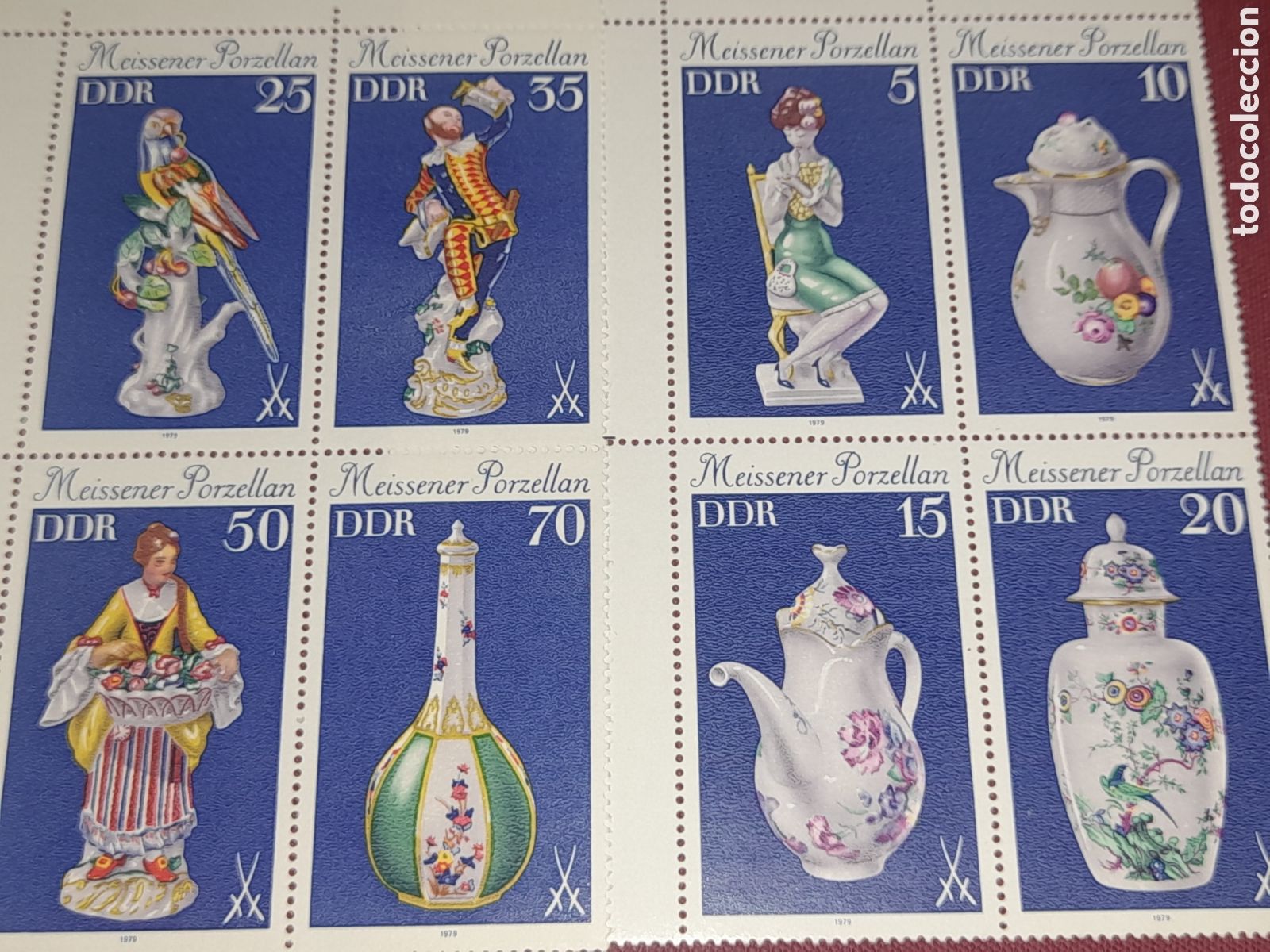 Sellos: Sello Alemania, DDR nuevo 1978 - 1998. China. Jarron. Cafeteras. Porcelana Meissen. Artesania. Figur