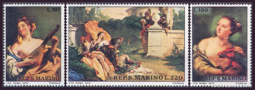 Sellos: 3v San Marino, 1970 | Giambattista TIEPOLO | Yvert: 766/8 - Michel: 959/61 MNH **