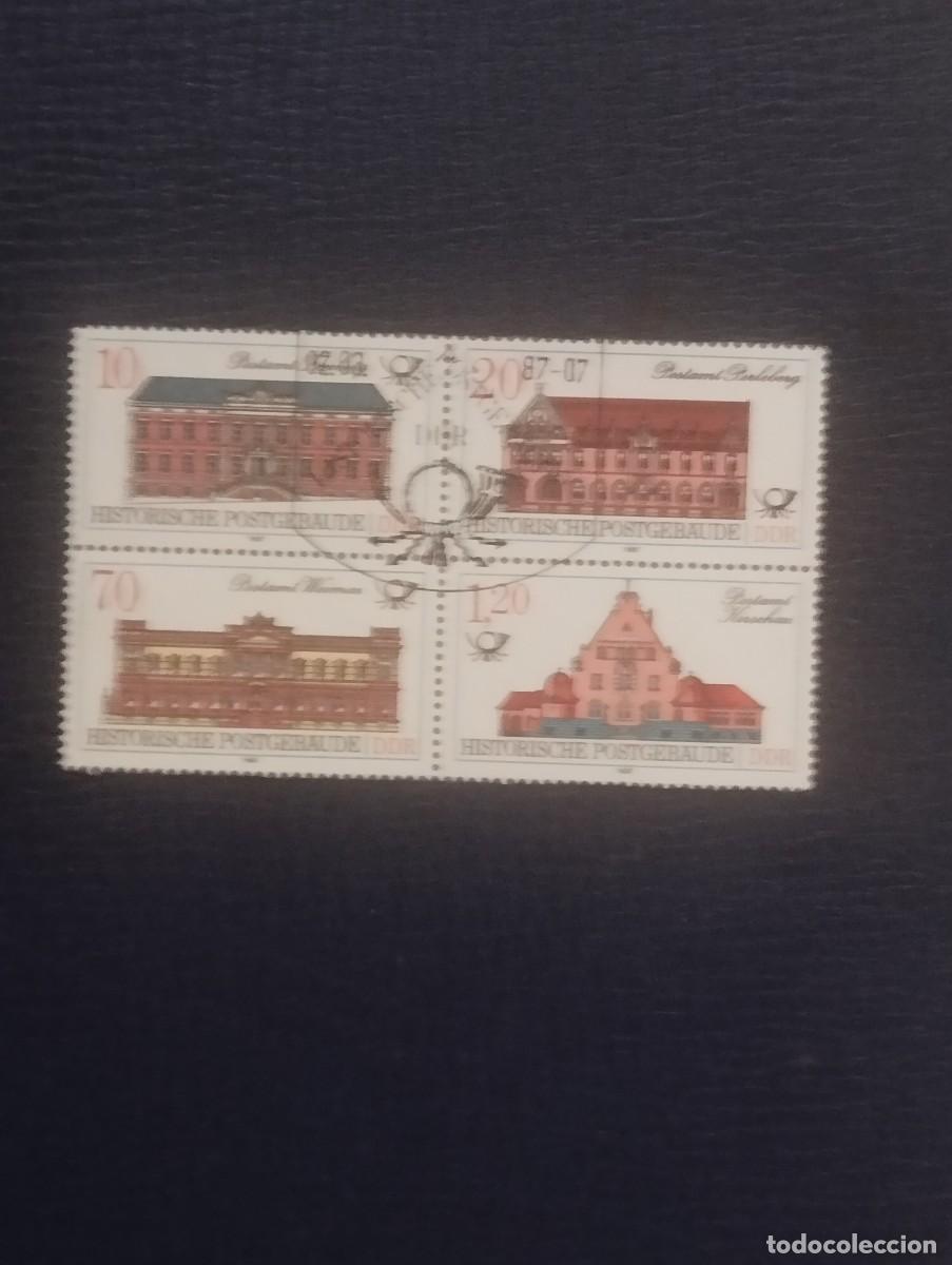Sellos: 28.04/ Alemania Oriental. 1987. Ser&iacute;a completa en usado. Arquitectura