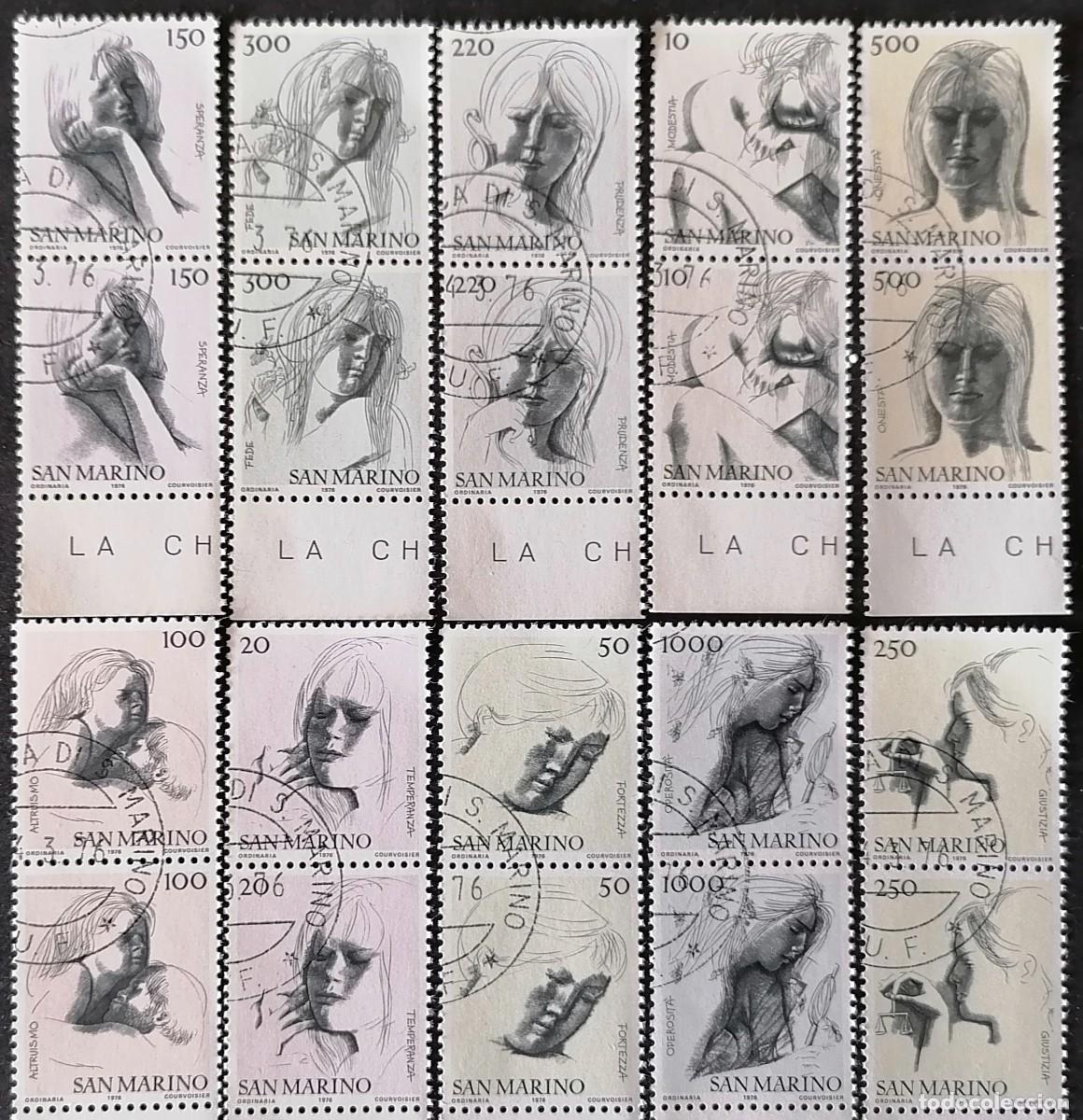 Sellos: SAN MARINO 1976 - DIBUJOS EMILIO GRECO .