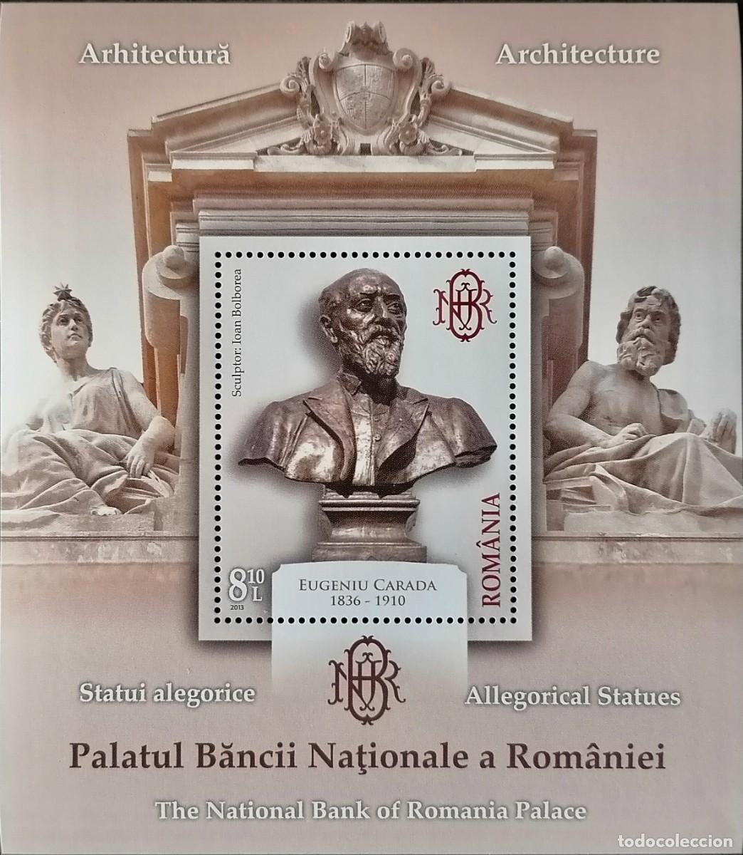 Sellos: RUMANIA 2013 - HB EUGENIU CARADA / BUSTO .