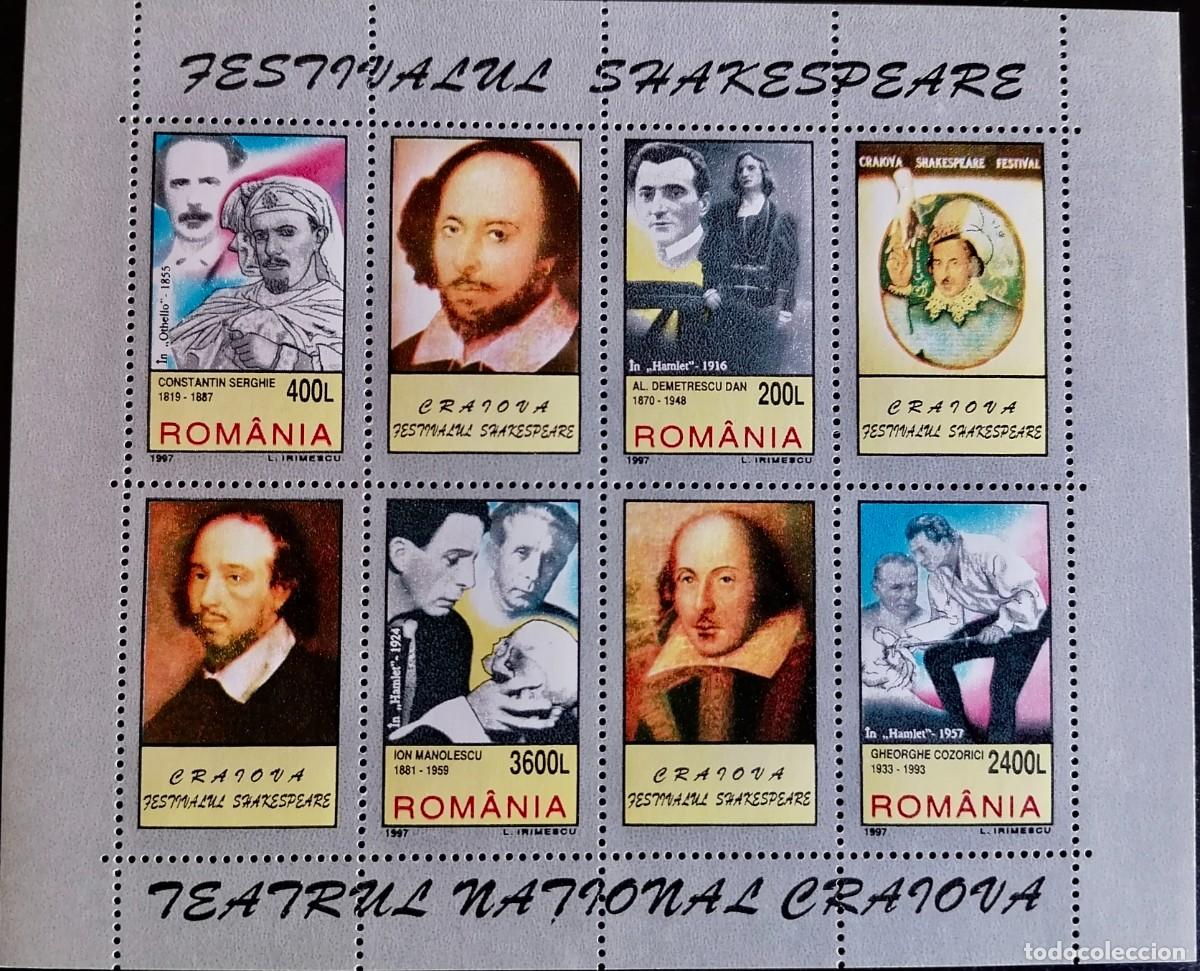 Sellos: RUMANIA 1997 - HB FESTIVAL DE SHAKESPEARE / CRAIOVA .