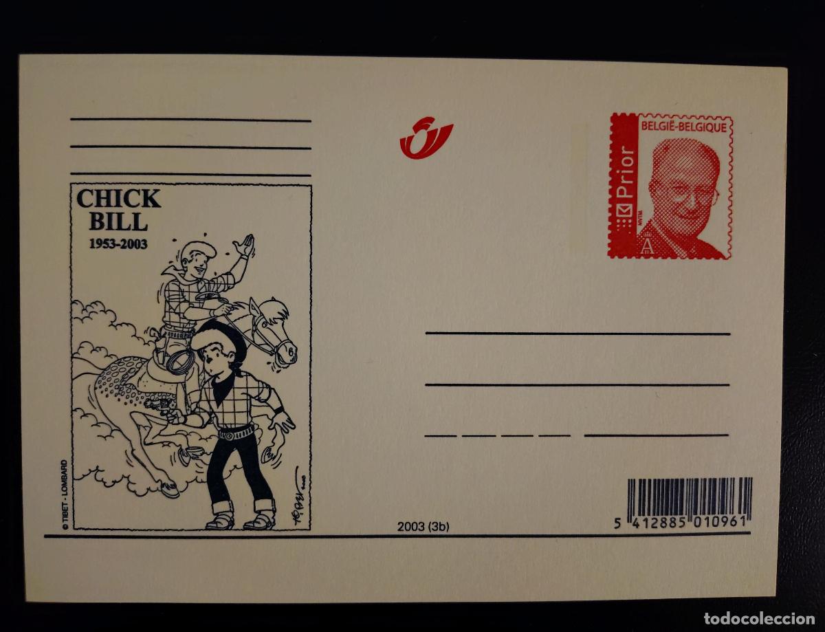 Sellos: Postal B&eacute;lgica 2003 Chick Bill T&iacute;bet c&oacute;mic Lombard completo