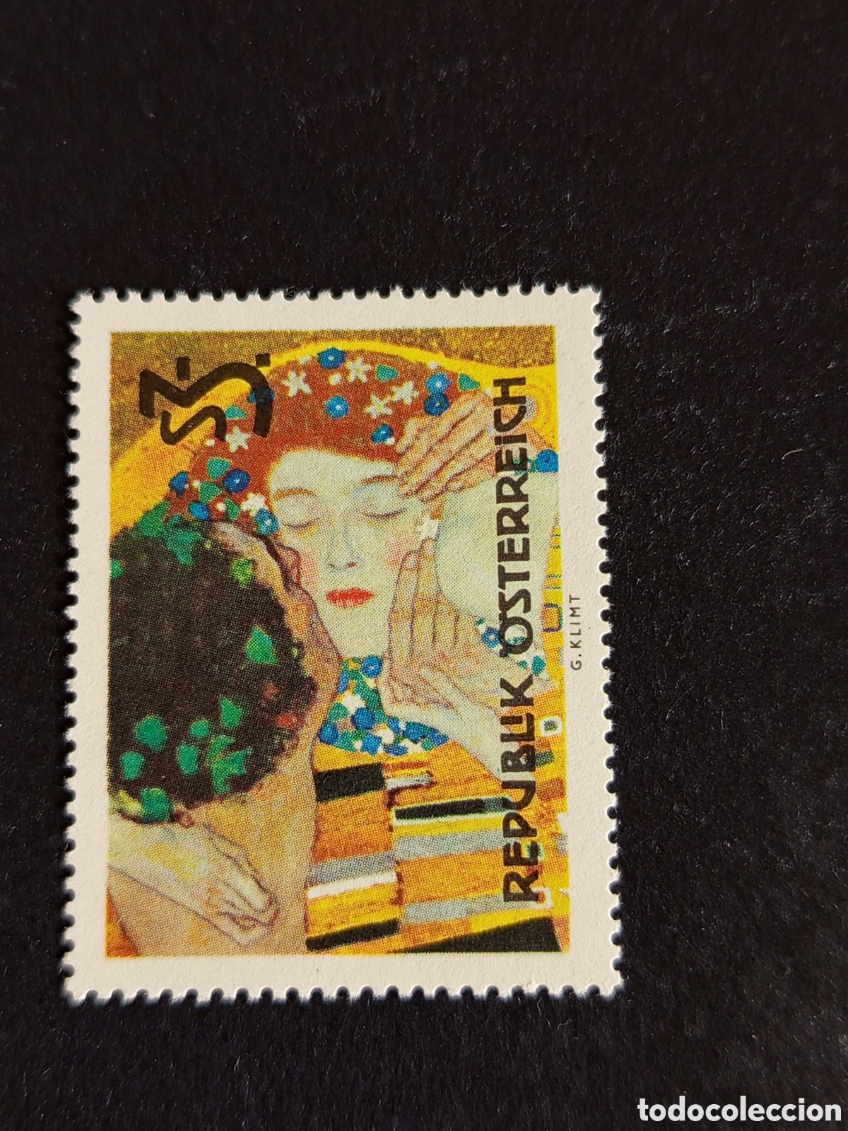 Sellos: AUSTRIA, 1964. Pintura de G. Klim: &rdquo;El beso&rdquo;. Yvert 991. Ver fotos. Pedido m&iacute;nimo 3 &euro;.