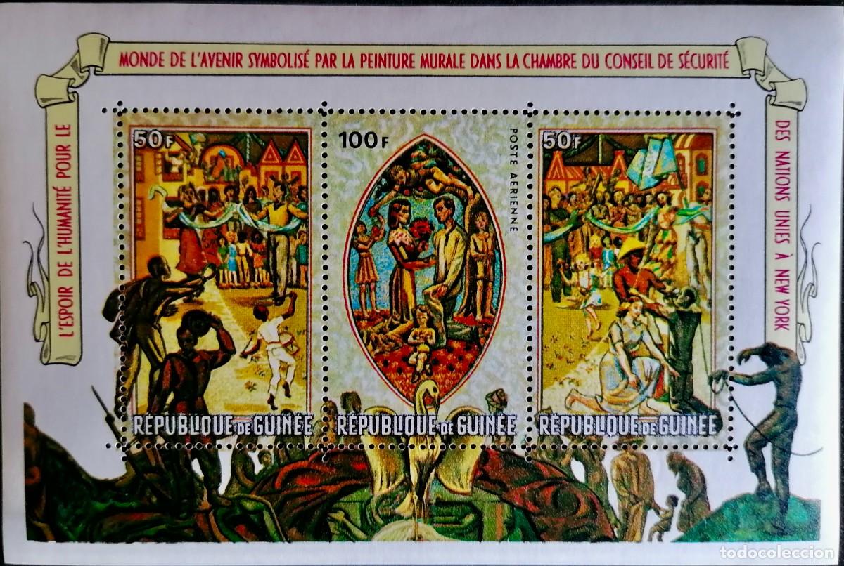 Sellos: GUINEA 1967 - HB ... POR UNA PAZ DURADERA . JOS&Eacute; VELA ZANETTI =
