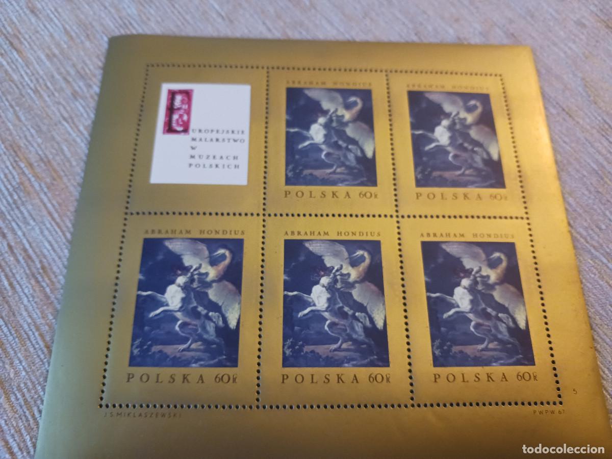 Sellos: HB Polonia 1967 / Pinturas europeas en museos POLACOS - ABRAHAM HONDIUS, , NUEVA
