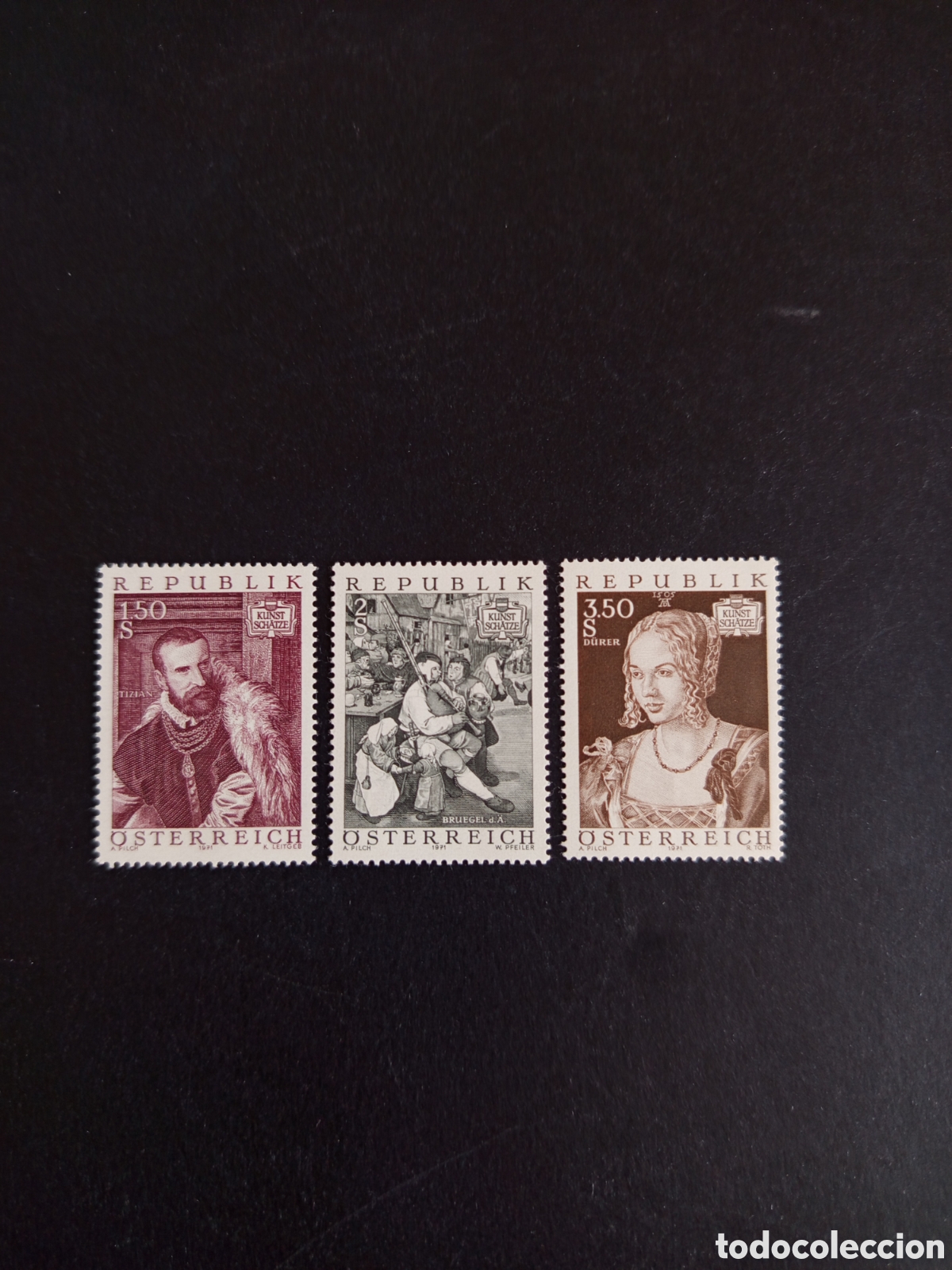 Sellos: AUSTRIA, 1971. Pinturas del Museo de Viena. Yvert 1189/91. Ver fotos. Pedido m&iacute;nimo 3 &euro;.