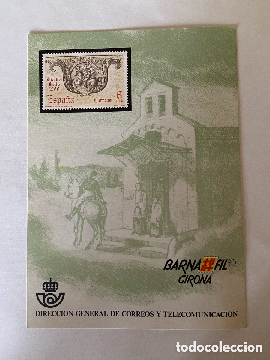 Sellos: Tarjeta de Direcci&oacute;n Gral Correos. Barnafil 80 Gerona