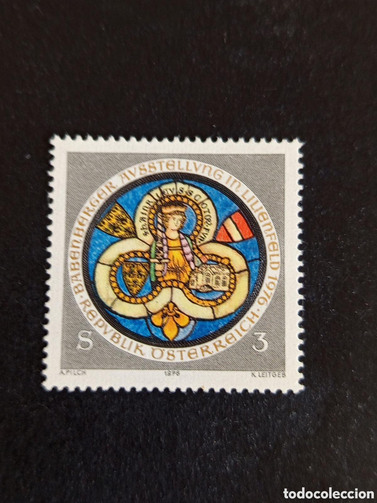 Selos: AUSTRIA, 1976.Vidriera. Exposici&oacute;n Babenberg. Yvert 1342. Pedido m&iacute;nimo 3 &euro;. Ver fotos.
