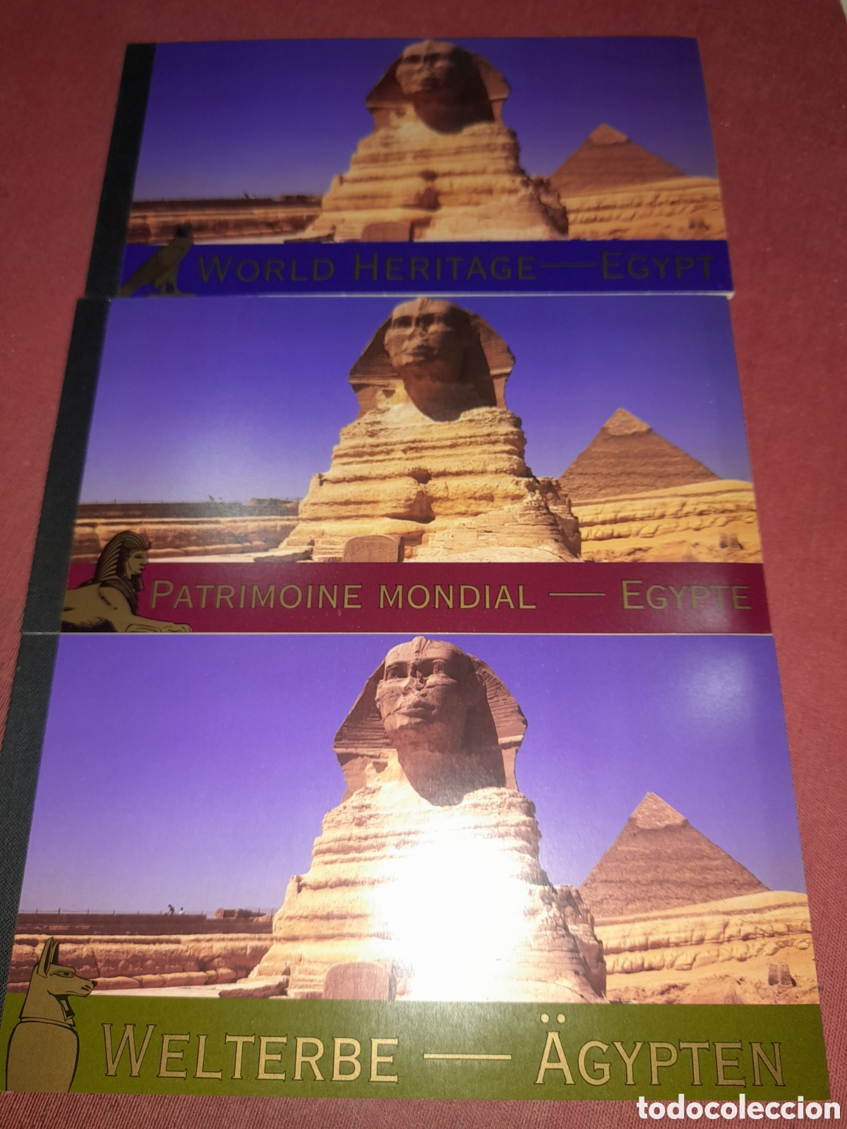 Sellos: Sello, Carnet Viena, Ginebra, EE.UU, Naciones Unidas nuevo 2005. UNESCO. Patrimonio humanidad Egipto