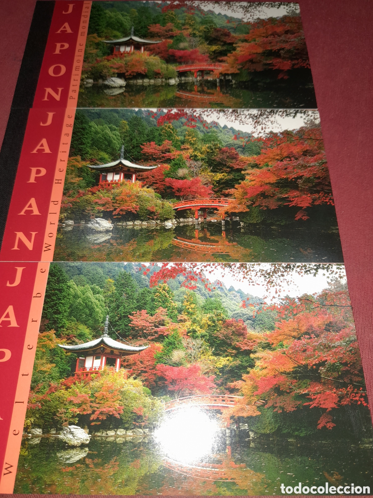 Sellos: Sello, Carnet Viena, Ginebra, EE. UU, Naciones Unidas nuevo 2001UNESCO. Patri humanidad. Jap&oacute;n.