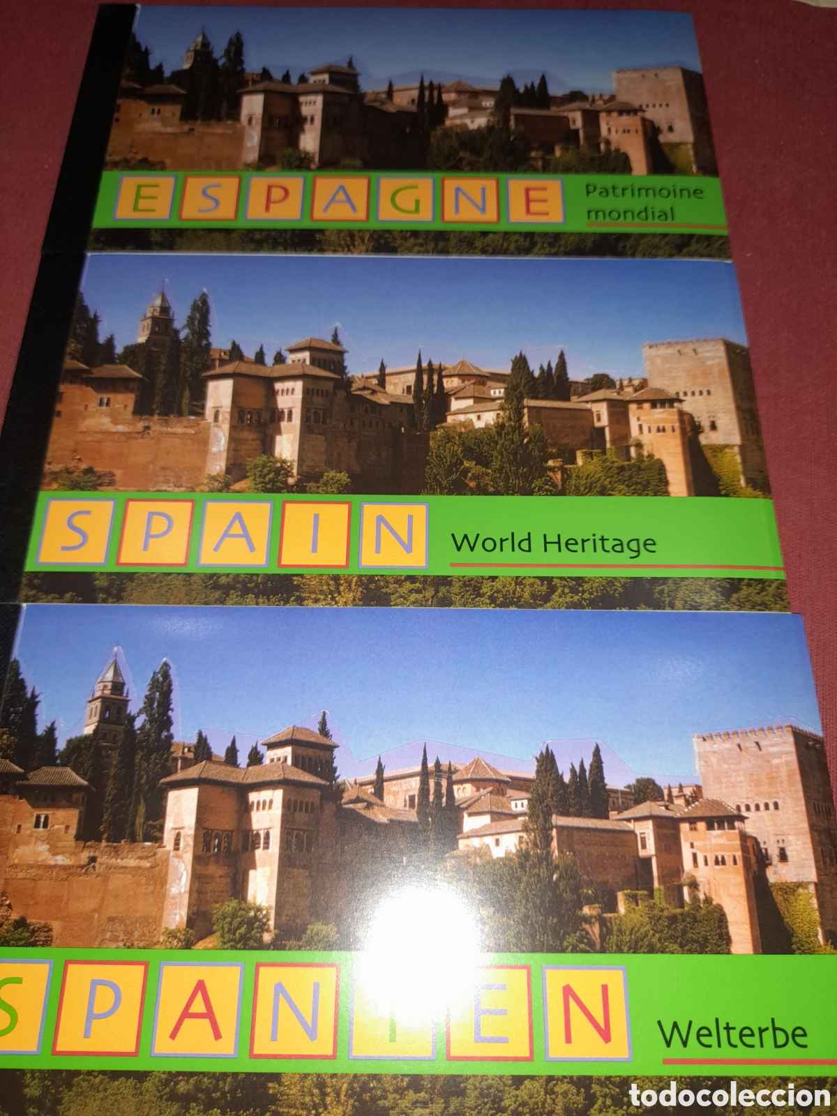 Sellos: Sello, Carnet Viena, Ginebra, EE. UU, Naciones Unidas nuevo 2000. UNESCO. Patri humanidad. Espa&ntilde;a.