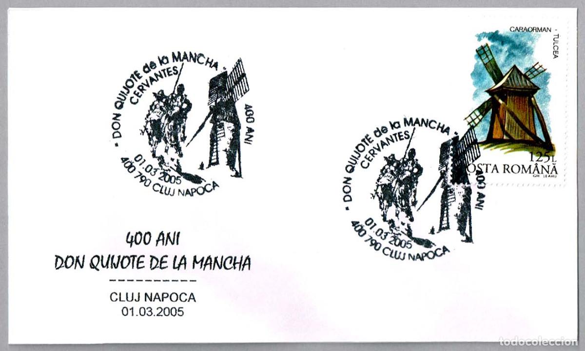 Sellos: Literatura - 400 A&Ntilde;OS DON QUIJOTE DE LA MANCHA - CERVANTES. Cluj Napoca 2005