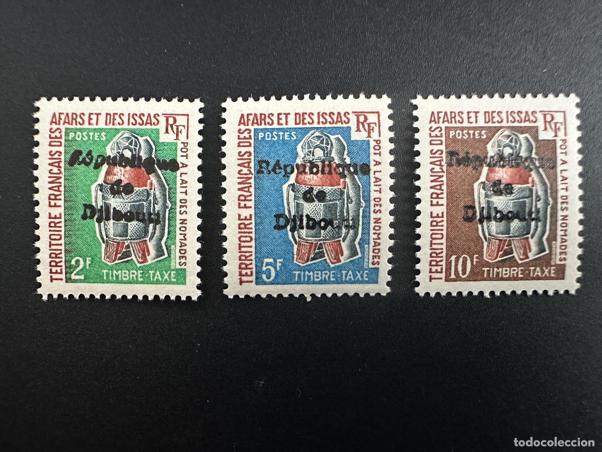 Sellos: Yibuti 1977 Mi. IMPUESTO: 6 a 8&euro; recargo local: jarra de leche Nomad Afars Issas