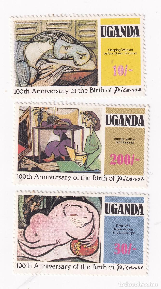 Sellos: UGANDA 1981 CENTENARIO DE PABLO PICASSO - INCOMPLETA - NUEVOS