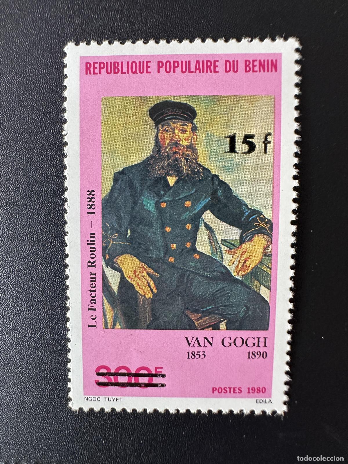 Sellos: Benin 1984 Mi. 361 Sobreimpresi&oacute;n Vincent Van Gogh Factor Roulin art Kunst