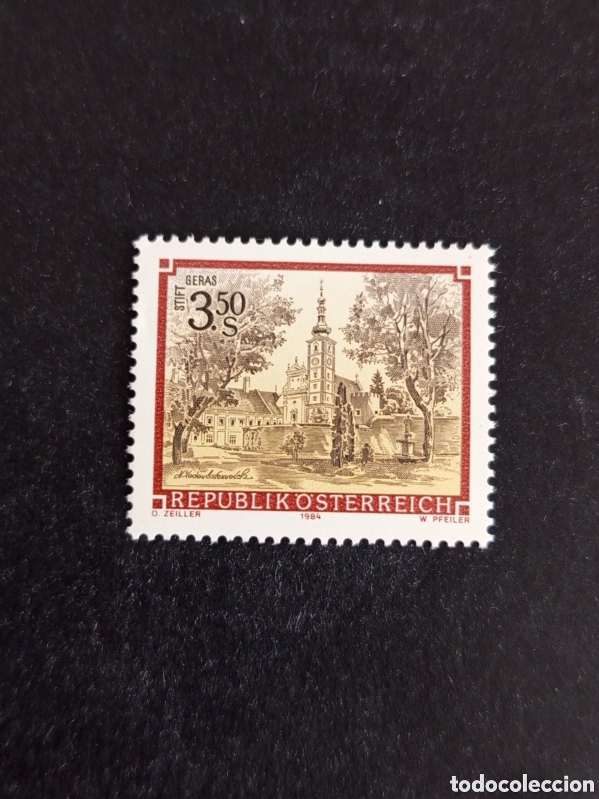 Sellos: AUSTRIA, 1984. Abad&iacute;a de Geras(Baja Austria). Yvert 1596. Pedido m&iacute;nimo 3 &euro;. Ver fotos.