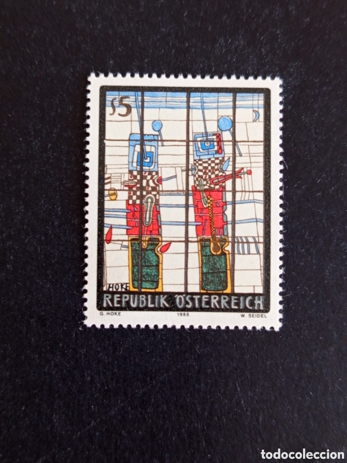 Sellos: AUSTRIA, 1988. Arte moderno en Austria. Yvert 1768. Pedido m&iacute;nimo 3 &euro;. Ver fotos. Serie completa