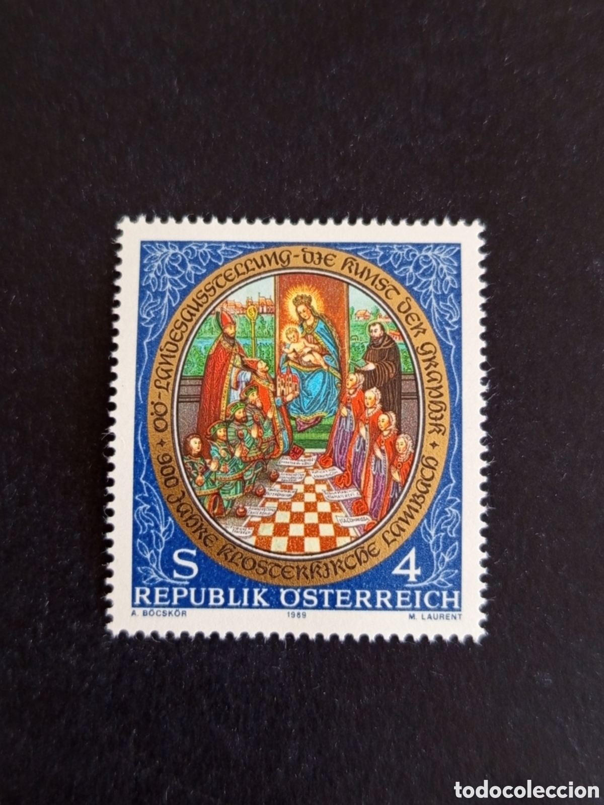 Sellos: AUSTRIA, 1989. Abad&iacute;a de Lambach. Ilustracion. Yvert 1787. Pedido m&iacute;nimo 3 &euro;. Ver fotos.