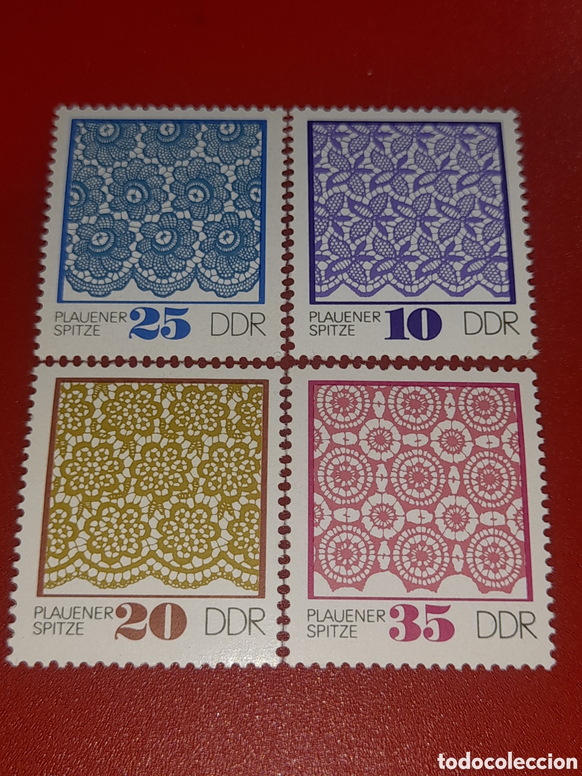 Sellos: Sello Alemania, DDR nuevo 1974. Arte. Artesania. Bordados de Plauen. Gremio. Textil. Telas. Folclore
