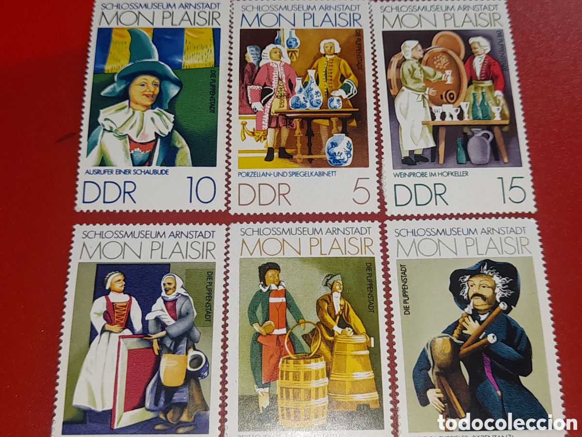 Sellos: Sellos Alemania, DDR nuevo 1974Museo Castilla. Mu&ntilde;ecas. Posada. Bid&oacute;n. T&iacute;teres. Marioneta. Vino