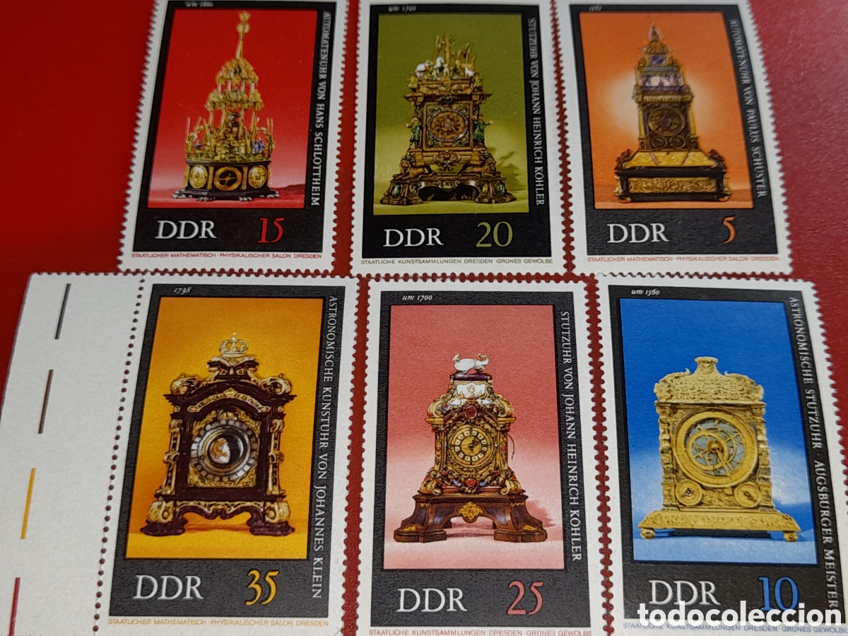 Sellos: Sello Alemania, DDR nuevo 1975. Relojes antiguos. Artesania. Arte. Forja. Tesoros.