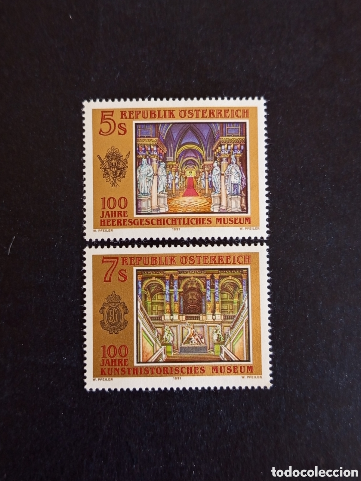 Sellos: AUSTRIA, 1991. Museos militar y art&iacute;stico e hist&oacute;rico. Yv. 1859/9. Pedido m&iacute;nimo 3 &euro;. Ver fotos.