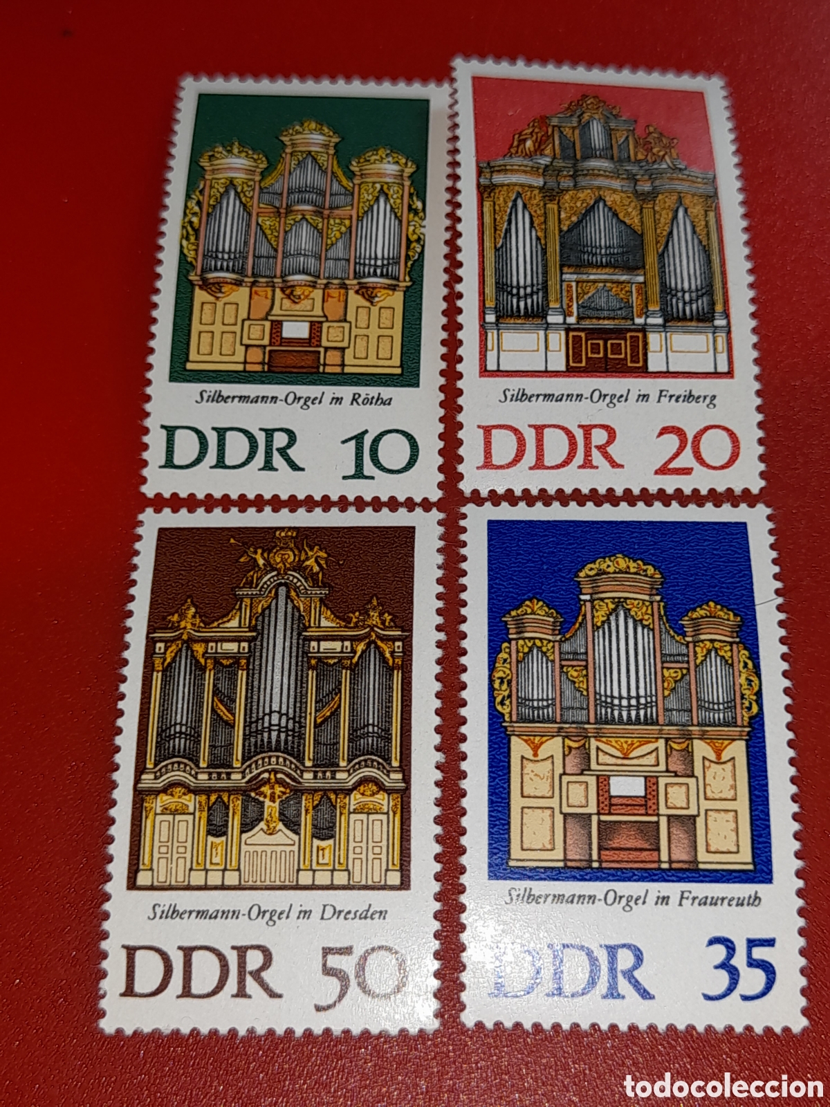 Sellos: Sello Alemania, DDR nuevo 1976. &Oacute;rganos. Instrumento. Musica. Artesania. Arte.