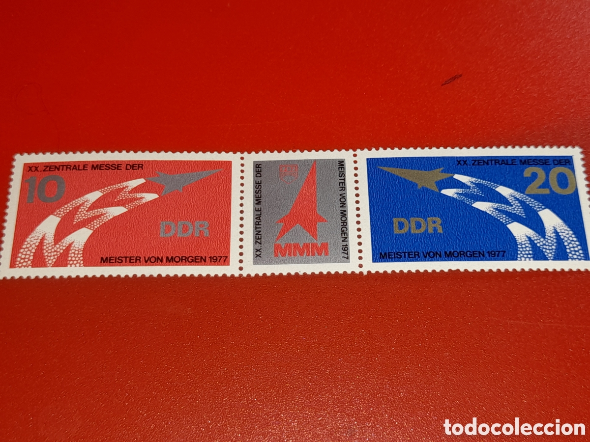 Sellos: Sellos de Alemania, R. D. (DDR) nuevos. 1977. Salon juventud inventores. Emblema. Estrella.