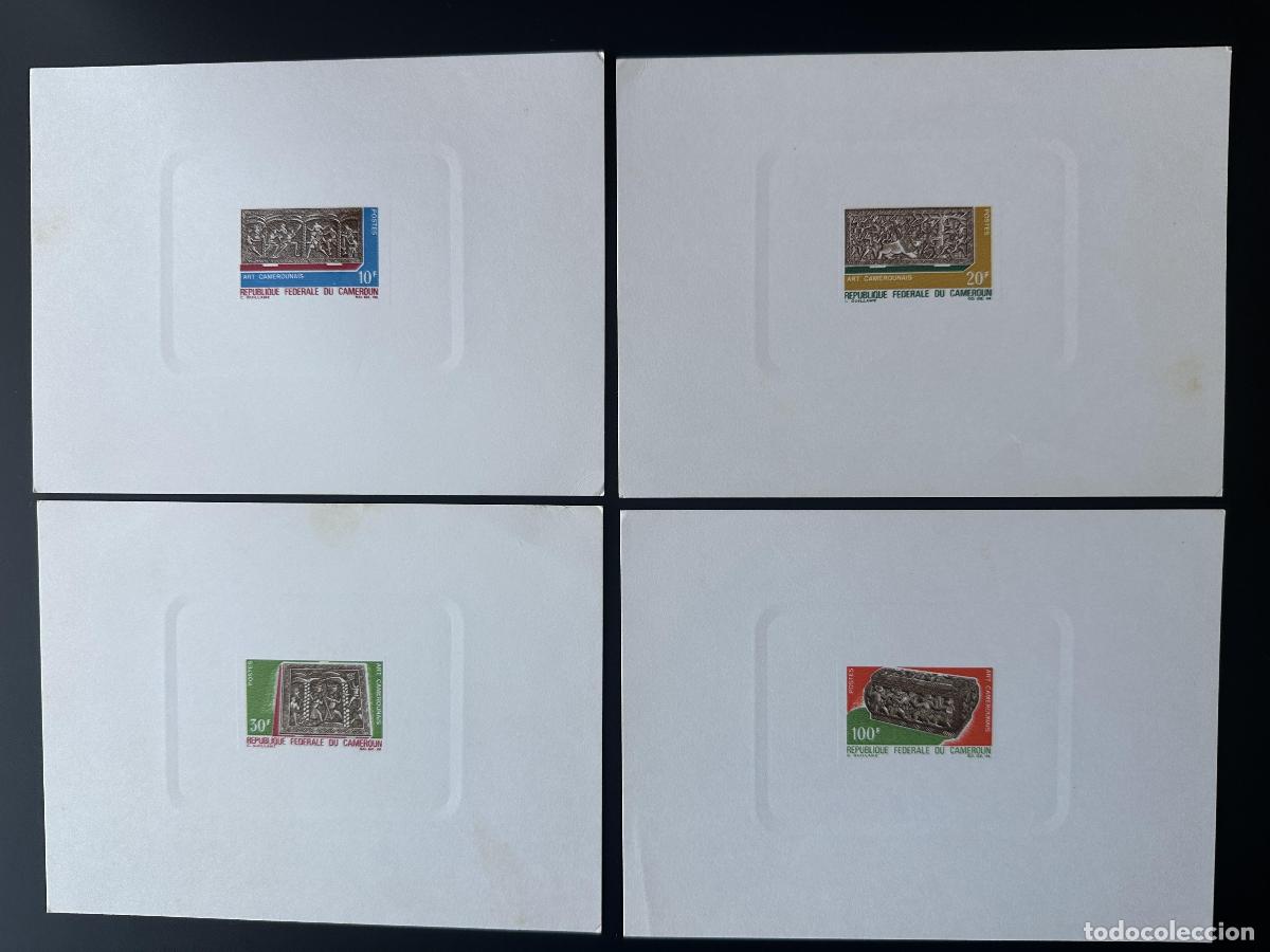 Sellos: Camer&uacute;n 1967 Mi. 520 - 523 Proof Luxe Art Camerounais Kunst